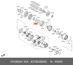 457863B000 ПОДШИПНИК 457863B000 MOBIS