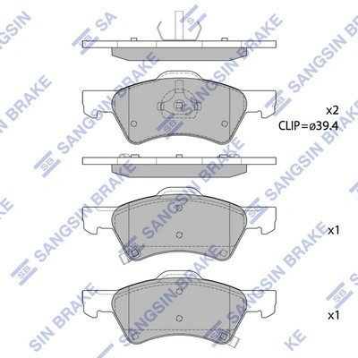 Колодки тормозные дисковые Chrysler Voyager 2.4i-3.8i 00 SP1440 SP1440 SANGSIN