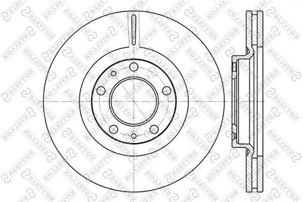диск тормозной передний!\ Peugeot 607 2.0-2.2HDi 99> 6020-3723V-SX STELLOX