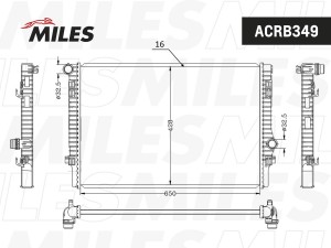Радиатор двигателя Skoda Kodiaq (NS7) 2.0 (180 лс)  / Skoda Octavia A7 1.8 (180  ACRB349 MILES