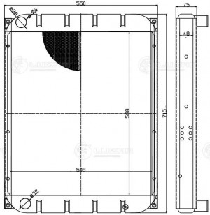радиатор системы охлаждения !\FOTON Ollin BJ1069/1041 дв. Perkins 4.0D LRC 3025 LUZAR