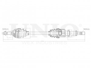 Привод в сборе передний правый CVJ-10135 UNIO