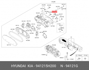 Лампа 12V 1.6W HYUNDAI HD65,72,78 комбинации приборов OE 941215H200 HYUNDAI KIA