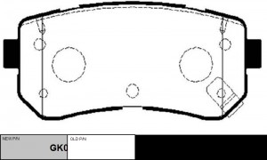 Колодки тормозные HYUNDAI i30 2007 ~ 2013 / iX35 2009 ~ / Sonata 2009 ~ / Tucson GK0555 CTR