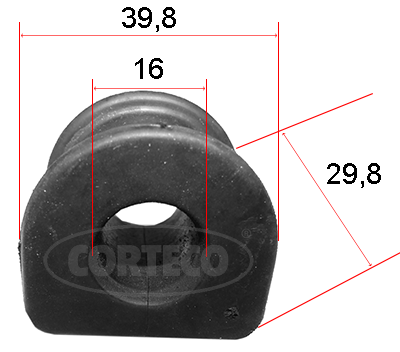 Втулка стабилизатора VW Golf (99-) AUDI A4 (00-) заднего CORTECO 49371838 CORTECO