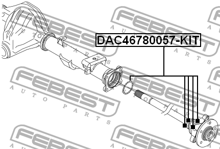 Подшипник ступицы задний VW AMAROK I/II DAC46780057-KIT DAC46780057-KIT FEBEST