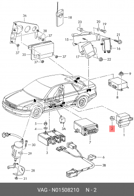 гайка! М6\ VW Polo 11-20/ Tiguan 11> N 015 082 10 VAG