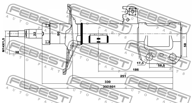 TOYOTA AVENSIS II (2003-2008) 01665184FR FEBEST