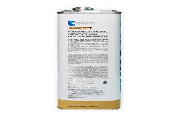 Масло моторное SUPERIA MOTOR OIL 5W-30 SP/CF 4L A13SR1004 A13SR1004 CWORKS