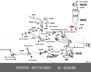 гайка амортизатора! M15x1.5\ Toyota, Lexus 90179-15001 TOYOTA