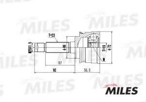 ШРУС наружный SUZUKI SWIFT 1.0 89-01 (GKN 302628) GA20439 GA20439 MILES