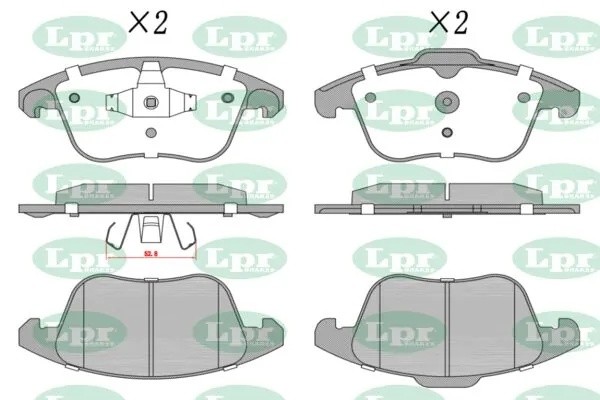 Колодки тормозные дисковые 05P1903 05P1903 LPR