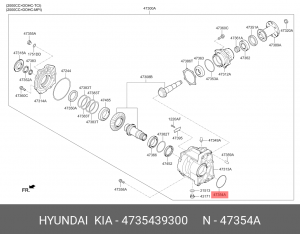 кольцо уплотнительное!\ Hyundai, Kia 4735439300 MOBIS
