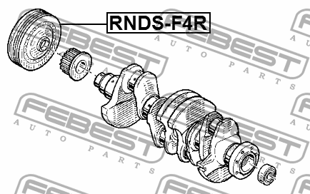 Шкив коленвала RENAULT DUSTER, MEGANE II 2.0 RNDS-F4R RNDS-F4R FEBEST