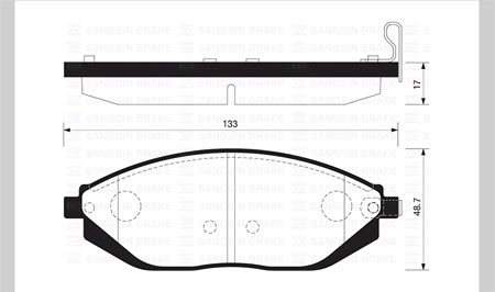 Колодки тормозные передние Daewoo Lanos/Matiz,Chevrolet Spark 0.8-1.5i 98 SP1392 SP1392 SANGSIN