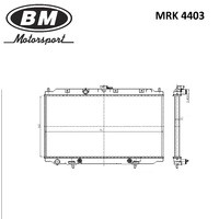 Радиатор охлаждения двигателя, AT BM MRK4403 NISSAN ALMERA, PRIMERA MRK4403 BM MOTORSPORT
