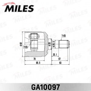 ШРУС внутренний MITSUBISHI SPACE RUNNER 91-98 GA10097 GA10097 MILES