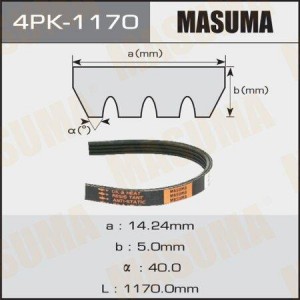ремень поликлиновой !4PK1170\ Toyota Yaris 1.5 03> 4PK-1170 MASUMA