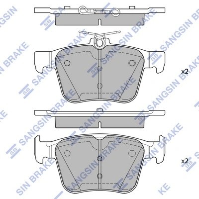 Колодки тормозные передние SP4521 SP4521 SP4521 SANGSIN