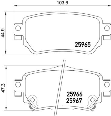 Колодки тормозные NISSAN X-TRAIL III (T32_, T32R, T32RR) P56098 P56098 BREMBO