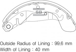 Колодки барабанные Daewoo Lacetti/Optra/Forenza 1.4/1.6/1.8 02-06 SA152 SA152 SANGSIN