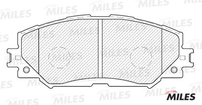 Колодки тормозные передние (без датчика) (Смесь Semi-Metallic) TOYOTA AURIS 1.4- E100135 MILES
