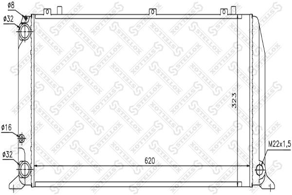Радиатор охлаждения  1025542SX 10-25542-SX STELLOX