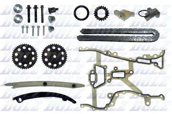 OPEL CORSA C (2000-2006) ЦЕПЬ + НАТЯЖИТЕЛЬ + 3 УСПОКОИТЕЛЯ + 3 ЗВЕЗДЫ + ПРОКЛАДК SKCO003 DOLZ