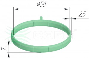 Уплотнитель ресивера для а/м ВАЗ 21124 V1,6 н/о "СЭВИ-ЭКСТРИМ" 5416-8616 SEVI