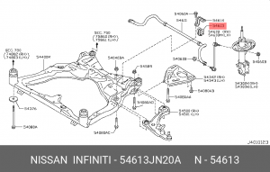 Втулка стабилизатора 54613-JN20A 54613JN20A NISSAN