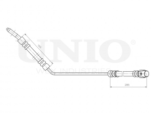 Шланг тормозной задний правый BRH-10053 UNIO