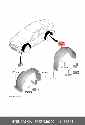 86821M6200 ПОДКРЫЛОК 86821M6200 HYUNDAI