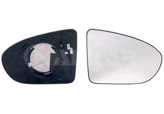 стекло зеркала правое! с кроншт. выпукл. с подогр.\ Nissan Qashqai 07> 6432567 ALKAR