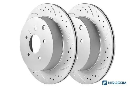 Задний тормозной диск Evolution с перфорацией и насечками, в покрытии GEOMET JBR981 POWERSTOP
