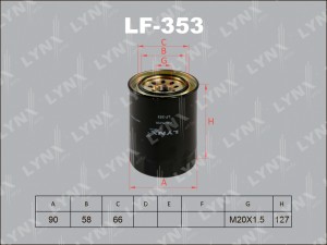 фильтр топливный!\Mazda MPV 3.0i V6 96> LF-353 LYNXAUTO
