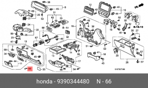 Винт HONDA OE 9390344480 HONDA