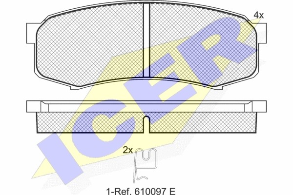 141027 колодки дисковые задние !\ Toyota Land Cruiser 4.2D 90> 141027 ICER