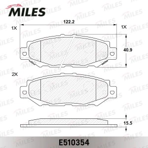 Колодки тормозные задние (Смесь CERAMIC серия PRO) LEXUS GS 300 93-97/TOYOTA SUP E510354 MILES