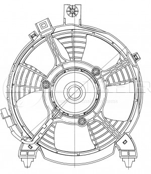 Вентилятор конд. с кожухом для а/м Mitsubishi L200 (08-)/Pajero Sport (08-) 2.5D LFAC1148 LUZAR