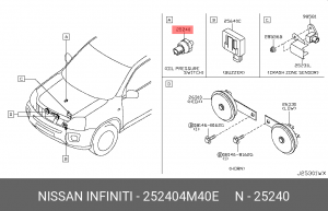 Датчик давления масла NISSAN/INFINITI /P0,2Bar 25240-4M40E 252404M40E NISSAN