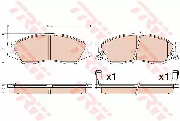 Колодки передние NISSAN ALMERA CLASSIC GDB3563 GDB3563 TRW