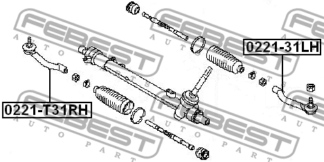 Наконечник рулевой 0221-T31RH 0221-T31RH FEBEST