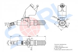 Цилиндр сцепления главный SHACMAN (DZ9114230020) (SORL)!!!! 16042320640 SORL