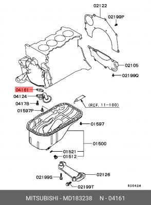 прокладка фильтра масляного!\ Mitsubishi MD183238 MITSUBISHI