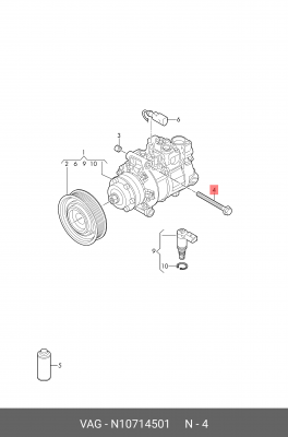 Болт с внутренним N10714501 N 107 145 01 VAG