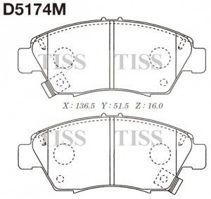 Колодки тормозные дисковые  ACURA ILX Saloon D5174M D5174M MK KASHIYAMA