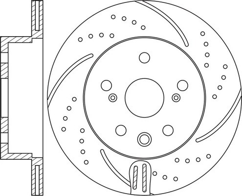 Диск тормозной LEXUS GS350 (13-) задний (1шт.) NIBK RN1665DSET NIBK