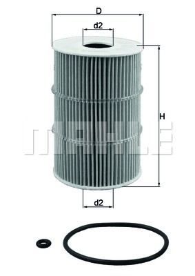 Фильтр масляный OX378D OX378D MAHLE KNECHT