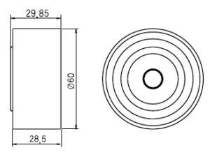 Ролик ГРМ HYUNDAI Elantra (00-),Matrix (01-),Tucson KIA Ceed,Sportage (04-) обво GT10160 GMB