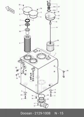 2129-1008 Пружина гидробака малая 2129-1008 DOOSAN